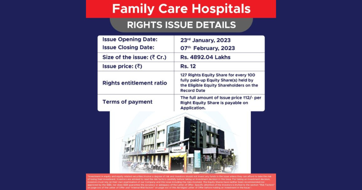Everything You Need to Know About the Family Care Hospitals Limited. Rights Issue 2023